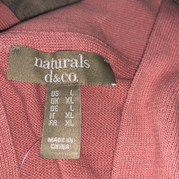 NWOT NATURALS D&CO CARDIGAN - Picture 3 of 5